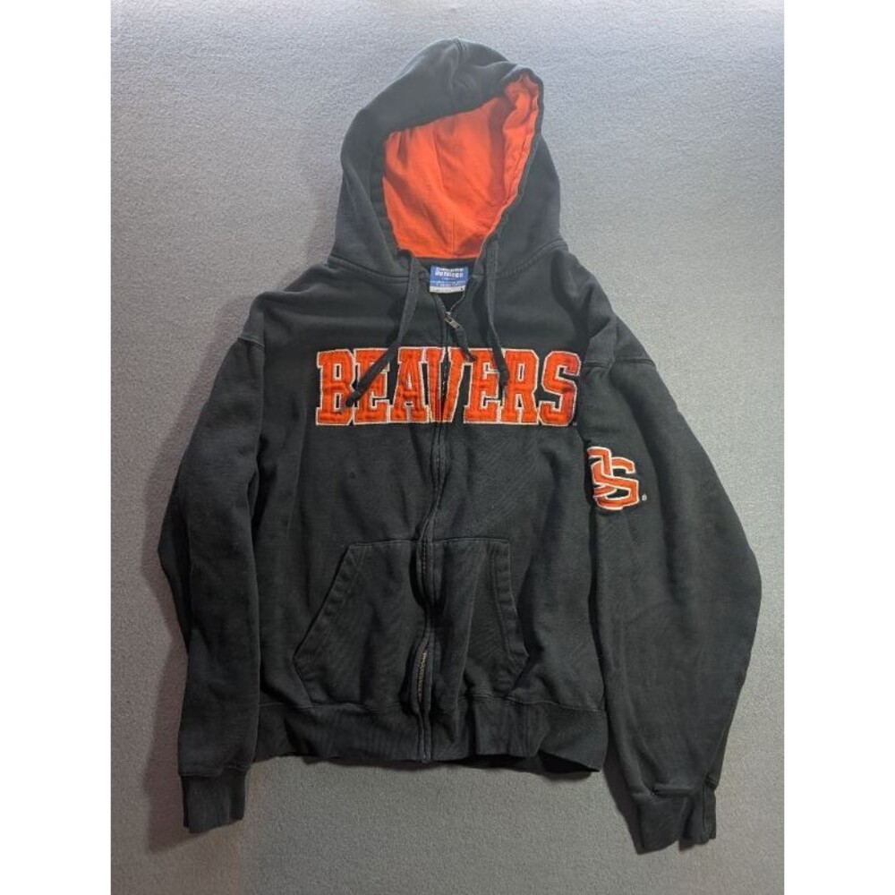 Campus Heritage Mens Hoode Cotton Blend Fleece Oregon State Beavers Sz Large